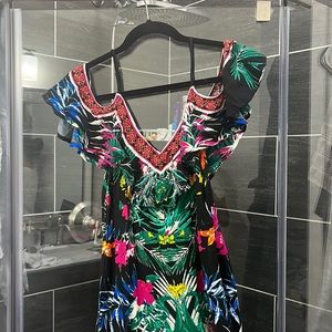 Floral off shoulder jumpsuit